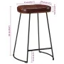 Bar stools 2 units dark brown 41x29x62 cm by , Kitchen stools - Ref: Foro24-358924, Price: 86,36 €, Discount: %