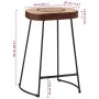 Bar stools 2 units dark brown 41x29x62 cm by , Kitchen stools - Ref: Foro24-358926, Price: 61,93 €, Discount: %
