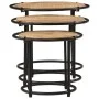 Stackable tables, set of 3, made of solid rough mango wood. by , Side tables - Ref: Foro24-358930, Price: 82,46 €, Discount: %