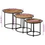 Stackable tables, set of 3, made of solid rough mango wood. by , Side tables - Ref: Foro24-358930, Price: 82,46 €, Discount: %