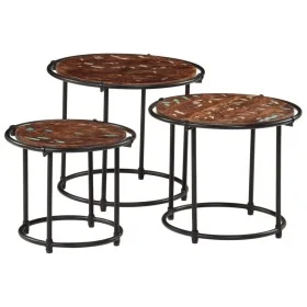 Stackable tables, set of 3, made of solid reclaimed wood. by , Side tables - Ref: Foro24-358932, Price: 82,63 €, Discount: %
