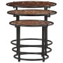 Stapelbare Tische, 3-teilig, Massivholz aus recyceltem Holz. von , Seitentische - Ref: Foro24-358932, Preis: 83,34 €, Rabatt: %