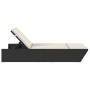Double sun lounger with black synthetic rattan cushions by , Loungers - Ref: Foro24-368179, Price: 273,54 €, Discount: %