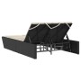 Doppel-Liegestuhl mit schwarzen Kunststoff-Rattan-Kissen. von , Liegen - Ref: Foro24-368179, Preis: 273,18 €, Rabatt: %
