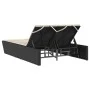 Double sun lounger with black synthetic rattan cushions by , Loungers - Ref: Foro24-368179, Price: 289,77 €, Discount: %
