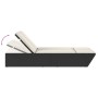 Doppel-Liegestuhl mit schwarzen Kunststoff-Rattan-Kissen. von , Liegen - Ref: Foro24-368179, Preis: 273,18 €, Rabatt: %
