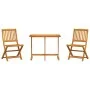Set de comedor de jardín plegable 3 pzas madera maciza acacia de , Conjuntos de jardín - Ref: Foro24-3206333, Precio: 202,37 ...