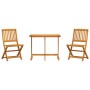 Set de comedor de jardín plegable 3 pzas madera maciza acacia de , Conjuntos de jardín - Ref: Foro24-3206333, Precio: 202,48 ...