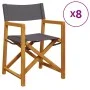 Faltbare Gartenstühle, 8 Stück, dunkelgraues Gewebe. von , Gartenstühle - Ref: Foro24-3208921, Preis: 418,22 €, Rabatt: %