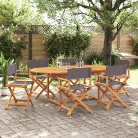 Folding garden chairs 6 units dark gray fabric by , Garden chairs - Ref: Foro24-3208914, Price: 405,45 €, Discount: %