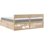 Bett mit Schubladen und Massivholz-Pinienmatratze 180x200 cm. von , Betten und Lattenroste - Ref: Foro24-3281889, Preis: 546,...