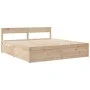 Bett mit Schubladen und Massivholz-Pinienmatratze 180x200 cm. von , Betten und Lattenroste - Ref: Foro24-3281889, Preis: 546,...