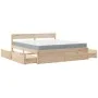 Bett mit Schubladen und Massivholz-Pinienmatratze 180x200 cm. von , Betten und Lattenroste - Ref: Foro24-3281889, Preis: 546,...