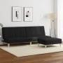 Zweiplätziges Schlafsofa mit Hocker, schwarzer Stoff. von , Sofas - Ref: Foro24-3258140, Preis: 293,64 €, Rabatt: %