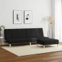 Zweiplätziges Schlafsofa mit Hocker, schwarzer Stoff. von , Sofas - Ref: Foro24-3258140, Preis: 293,64 €, Rabatt: %