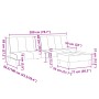 Sofá cama de 2 plazas con taburete tela negro de , Sofás - Ref: Foro24-3258140, Precio: 298,56 €, Descuento: %