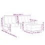 Zweiplätziges Schlafsofa mit Hocker, schwarzer Stoff. von , Sofas - Ref: Foro24-3258140, Preis: 293,64 €, Rabatt: %