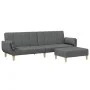 Two-seater sofa bed with dark gray fabric ottoman by , Sofas - Ref: Foro24-3258142, Price: 347,04 €, Discount: %