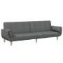 Two-seater sofa bed with dark gray fabric ottoman by , Sofas - Ref: Foro24-3258142, Price: 347,04 €, Discount: %