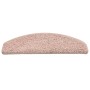 Alfombras de peldaños de escalera 15 uds rosa claro 65x21x4 cm
