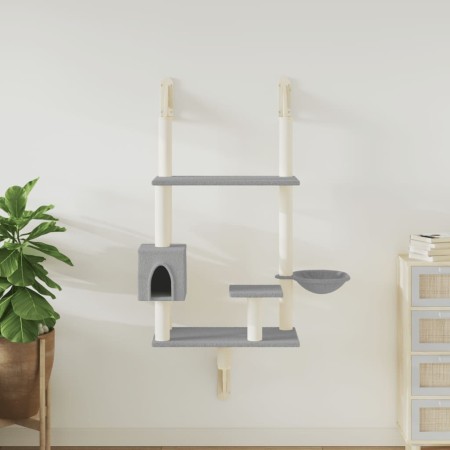 Kratzbaum für Katzen an der Wand in Hellgrau 153 cm von , Katzenmöbel - Ref: Foro24-172405, Preis: 77,38 €, Rabatt: %