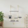 Kratzbaum für Katzen an der Wand in Hellgrau 153 cm von , Katzenmöbel - Ref: Foro24-172405, Preis: 77,38 €, Rabatt: %