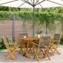 Sillas de jardín reclinables 4 uds madera maciza acacia gris de , Sillas de jardín - Ref: Foro24-3214568, Precio: 269,13 €, D...