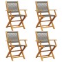 Reclining garden chairs 4 pcs solid acacia wood gray by , Garden chairs - Ref: Foro24-3214568, Price: 272,21 €, Discount: %