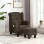 Massagesessel aus braunem Stoff mit Fußstütze von vidaXL, Elektrische Massagesessel - Ref: Foro24-320165, Preis: 251,50 €, Ra...