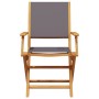 Folding garden chairs 4 pcs solid wood and anthracite fabric by , Garden chairs - Ref: Foro24-3214577, Price: 219,63 €, Disco...