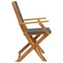 Faltbare Gartenstühle, 4 Stück Massivholz und anthrazitfarbener Stoff von , Gartenstühle - Ref: Foro24-3214577, Preis: 216,42...