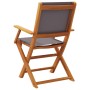 Folding garden chairs 4 pcs solid wood and anthracite fabric by , Garden chairs - Ref: Foro24-3214577, Price: 219,63 €, Disco...