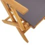 Faltbare Gartenstühle, 4 Stück Massivholz und anthrazitfarbener Stoff von , Gartenstühle - Ref: Foro24-3214577, Preis: 216,42...