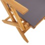 Folding garden chairs 4 pcs solid wood and anthracite fabric by , Garden chairs - Ref: Foro24-3214577, Price: 219,63 €, Disco...