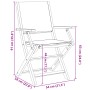 Faltbare Gartenstühle, 4 Stück Massivholz und anthrazitfarbener Stoff von , Gartenstühle - Ref: Foro24-3214577, Preis: 219,63...