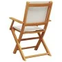 Folding garden chairs 6 units solid wood and cream fabric by , Garden chairs - Ref: Foro24-3214575, Price: 322,36 €, Discount: %