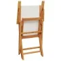 Folding garden chairs 6 units solid wood and cream fabric by , Garden chairs - Ref: Foro24-3214575, Price: 322,36 €, Discount: %