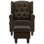 Brown fabric massage chair with footrest by vidaXL, Electric massage chairs - Ref: Foro24-320165, Price: 256,80 €, Discount: %