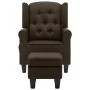Sillón de masaje con reposapiés tela marrón de vidaXL, Sillones de masaje eléctricos - Ref: Foro24-320165, Precio: 251,50 €, ...