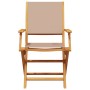 Folding garden chairs 4 pcs solid wood and taupe fabric by , Garden chairs - Ref: Foro24-3214580, Price: 267,31 €, Discount: %