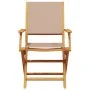 Folding garden chairs 4 pcs solid wood and taupe fabric by , Garden chairs - Ref: Foro24-3214580, Price: 254,62 €, Discount: %