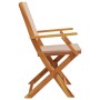 Folding garden chairs 4 pcs solid wood and taupe fabric by , Garden chairs - Ref: Foro24-3214580, Price: 267,31 €, Discount: %