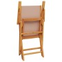 Folding garden chairs 4 pcs solid wood and taupe fabric by , Garden chairs - Ref: Foro24-3214580, Price: 267,31 €, Discount: %