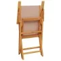 Folding garden chairs 4 pcs solid wood and taupe fabric by , Garden chairs - Ref: Foro24-3214580, Price: 254,62 €, Discount: %