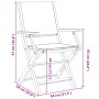 Folding garden chairs 4 pcs solid wood and taupe fabric by , Garden chairs - Ref: Foro24-3214580, Price: 267,31 €, Discount: %