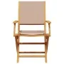 Folding garden chairs 8 pcs solid wood and taupe fabric by , Garden chairs - Ref: Foro24-3214582, Price: 504,78 €, Discount: %