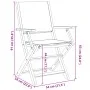Folding garden chairs 8 pcs solid wood and taupe fabric by , Garden chairs - Ref: Foro24-3214582, Price: 504,78 €, Discount: %