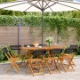 Faltbare Gartenstühle, 8 Stück, Massivholz und schwarzes PE-Rattan von , Gartenstühle - Ref: Foro24-3214594, Preis: 292,41 €,...