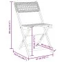 Folding garden chairs 8 pcs solid wood and black PE rattan by , Garden chairs - Ref: Foro24-3214594, Price: 340,86 €, Discoun...