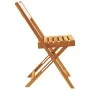 Folding garden chairs 4 units solid wood and cream fabric by , Garden chairs - Ref: Foro24-3214610, Price: 174,46 €, Discount: %